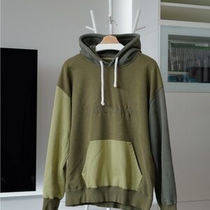 JW ANDERSON Two-Tone Green Hoodie